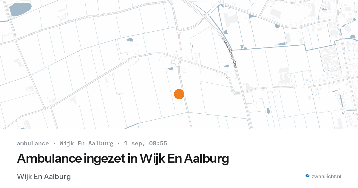 Ambulance ingezet in Wijk En Aalburg — 1 sep 2026