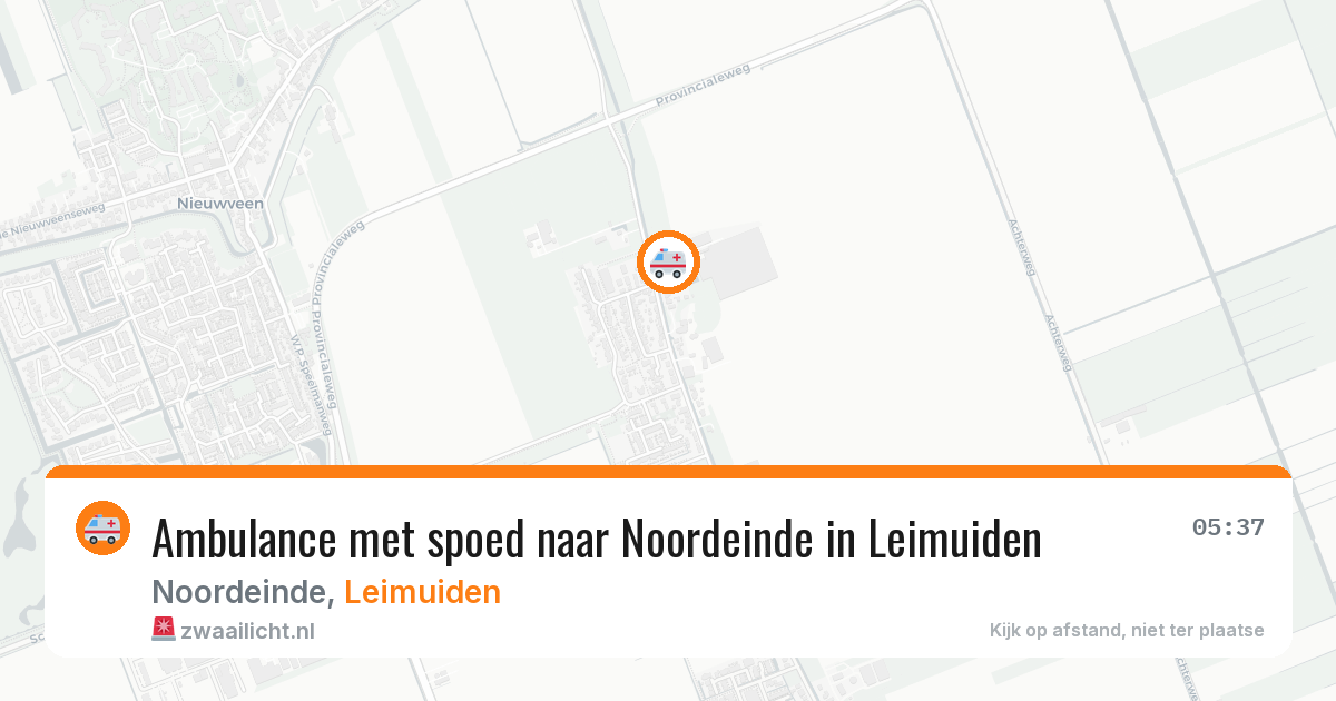 Ambulance met spoed naar Noordeinde in Leimuiden — 26 jan 2026