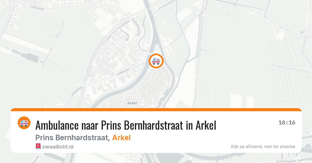 Ambulance naar Prins Bernhardstraat in Arkel — 4 jul 2026