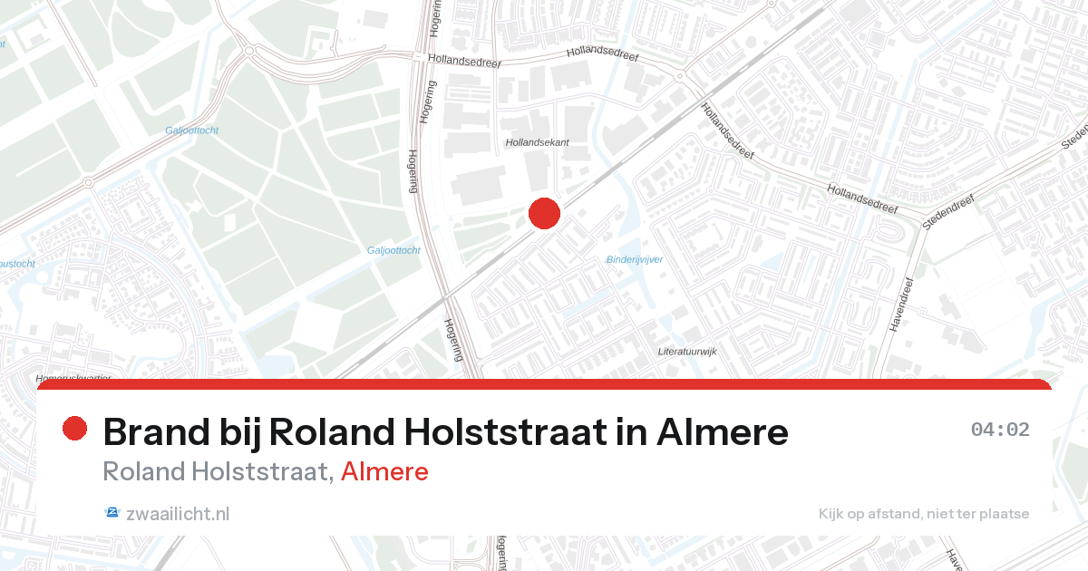 Brand bij Roland Holststraat in Almere — 17 mrt 2026