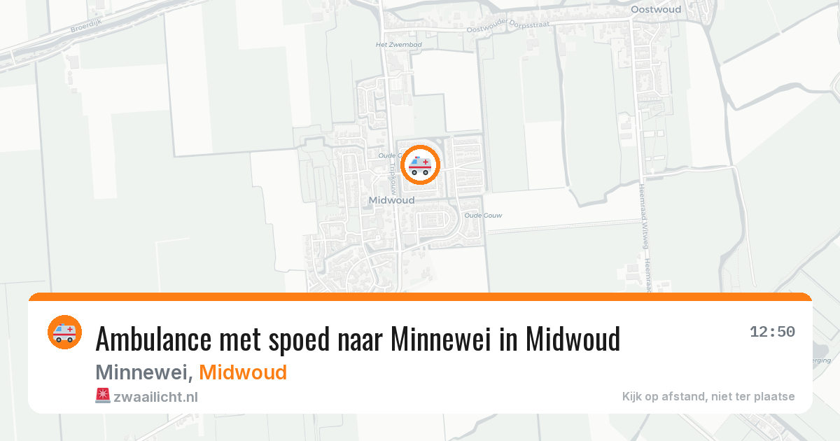 Ambulance met spoed naar Minnewei in Midwoud — 31 mrt 2026