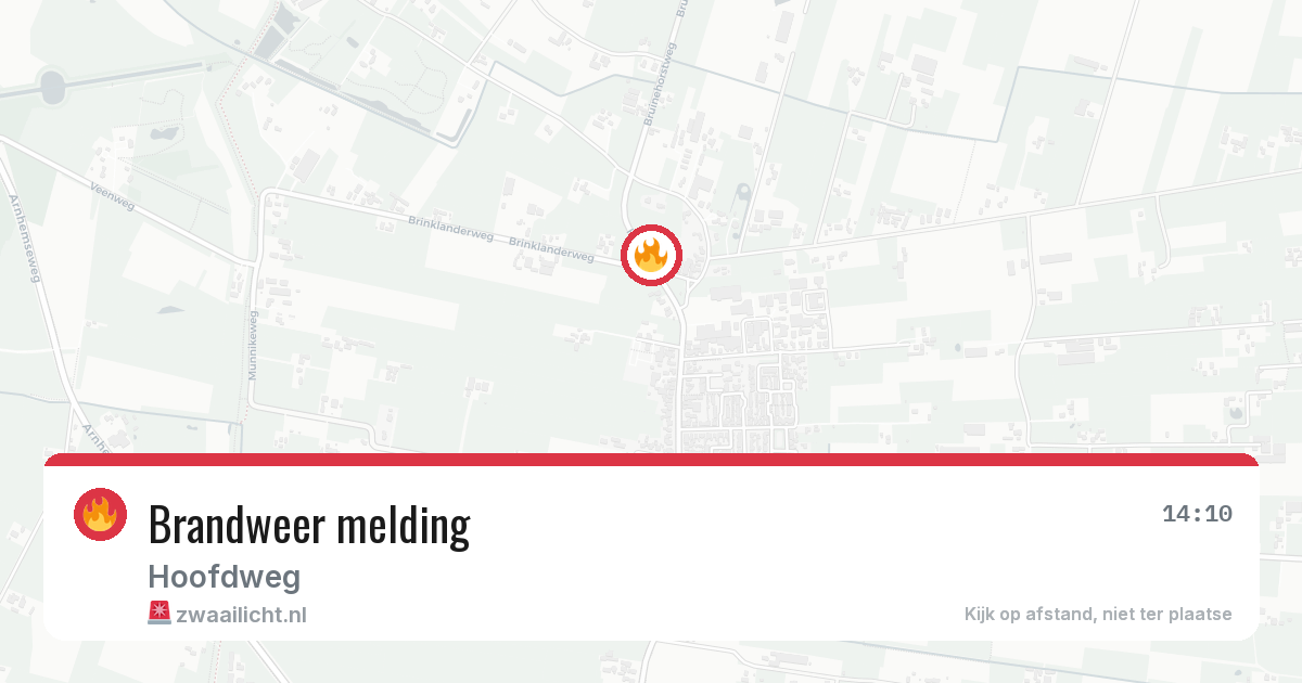 Brandweer melding — 13 jun 2026