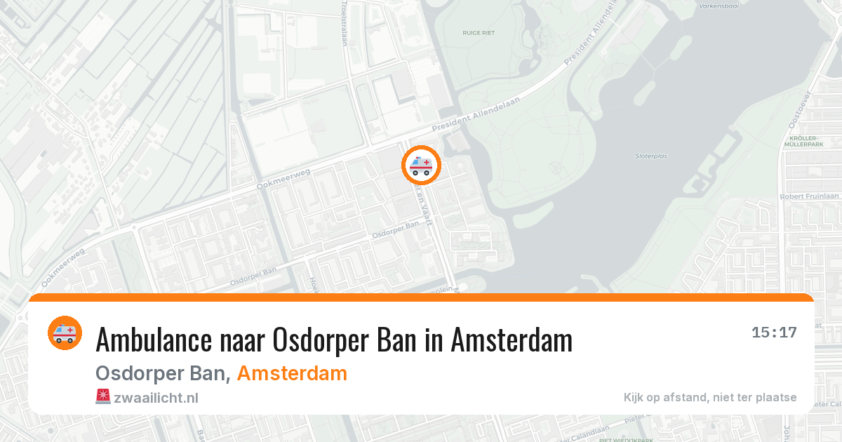 Ambulance naar Osdorper Ban in Amsterdam — 16 jul 2026