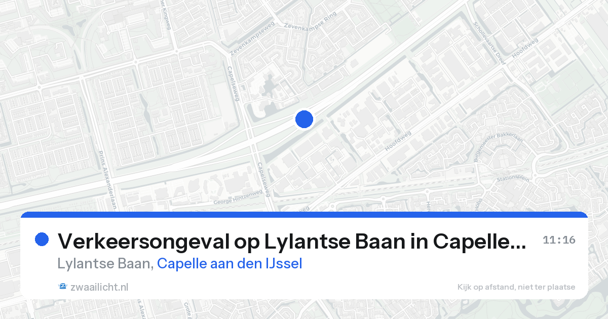 Verkeersongeval op Lylantse Baan in Capelle aan den IJssel — 22 aug 2026