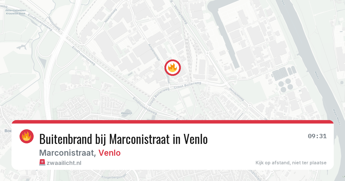 Buitenbrand bij Marconistraat in Venlo — 24 jul 2026
