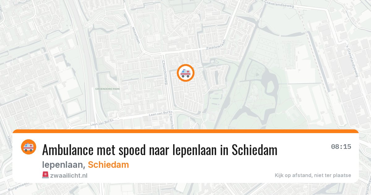 Ambulance met spoed naar Iepenlaan in Schiedam — 27 jul 2026