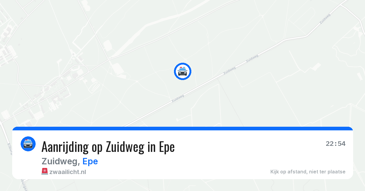 Aanrijding op Zuidweg in Epe — 9 jun 2026