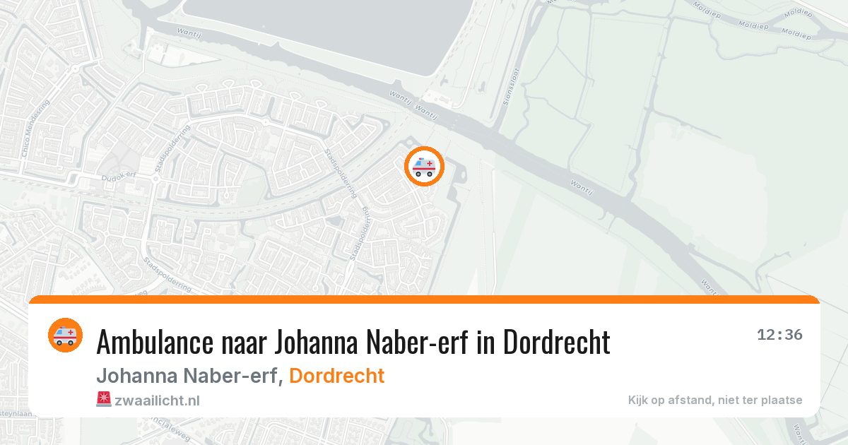 Ambulance naar Johanna Naber-erf in Dordrecht — 22 mrt 2026