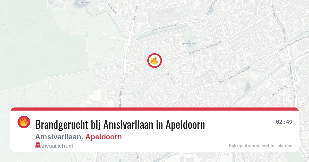 Brandgerucht bij Amsivarilaan in Apeldoorn — 24 mei 2026