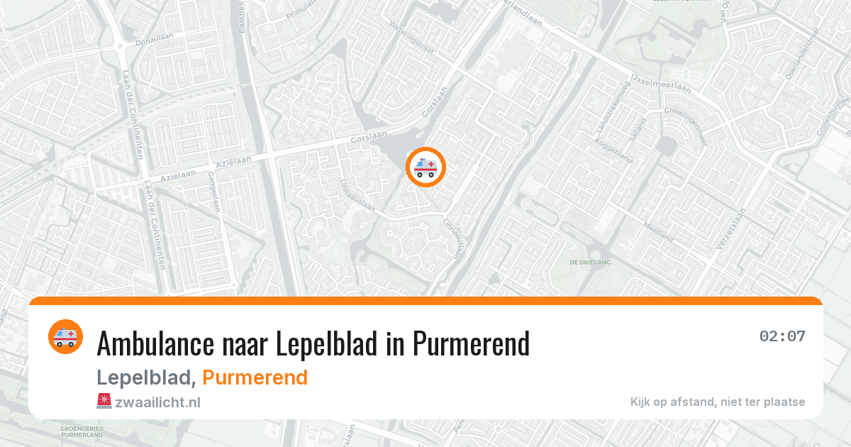Ambulance naar Lepelblad in Purmerend — 26 mrt 2026