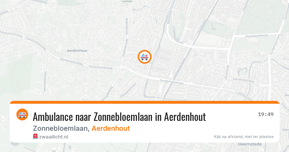 Ambulance naar Zonnebloemlaan in Aerdenhout — 12 apr 2026