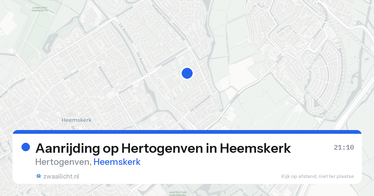 Aanrijding op Hertogenven in Heemskerk — 25 aug 2026