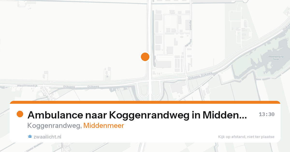 Ambulance naar Koggenrandweg in Middenmeer — 20 aug 2026