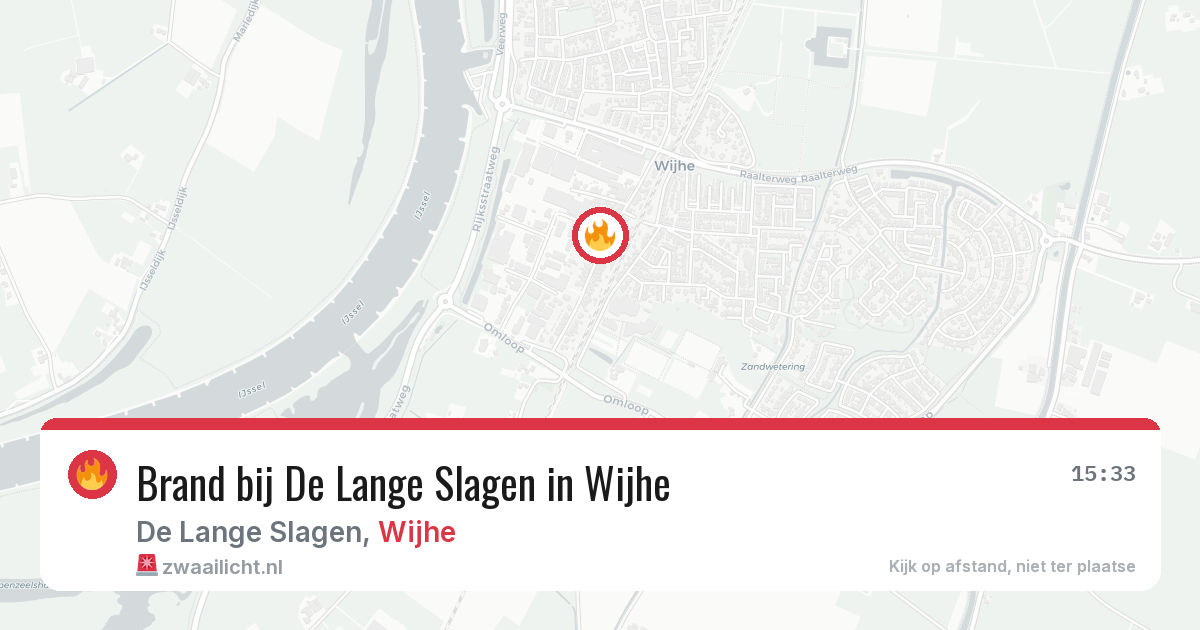 Brand bij De Lange Slagen in Wijhe — 1 jul 2026