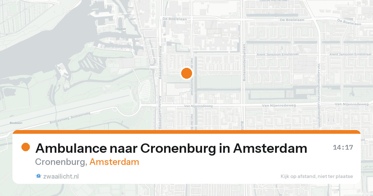 Ambulance naar Cronenburg in Amsterdam — 24 aug 2026