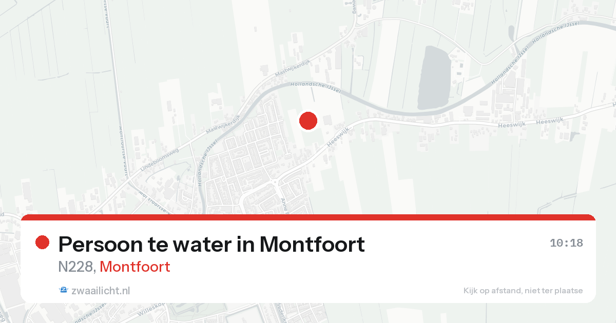 Persoon te water in Montfoort — 15 aug 2026