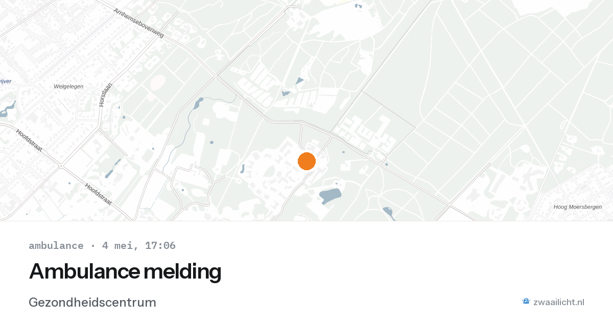 Ambulance melding — 4 mei 2026