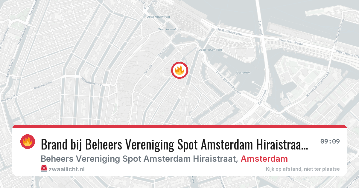 Brand bij Beheers Vereniging Spot Amsterdam Hiraistraat in Amsterdam — 27 apr 2026