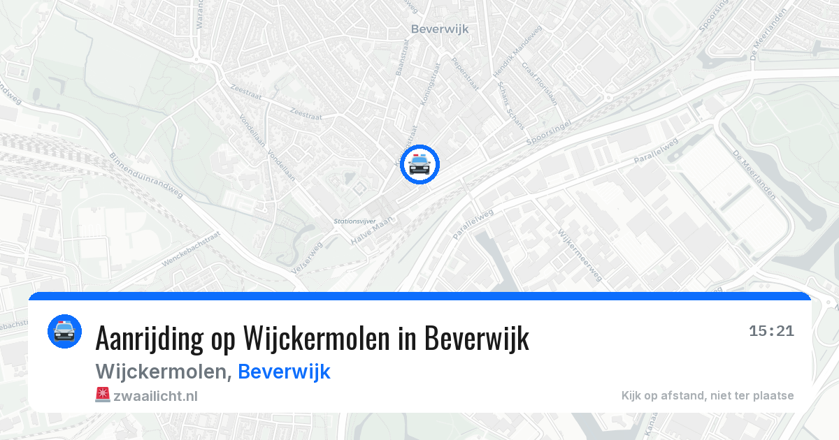 Aanrijding op Wijckermolen in Beverwijk — 1 aug 2026