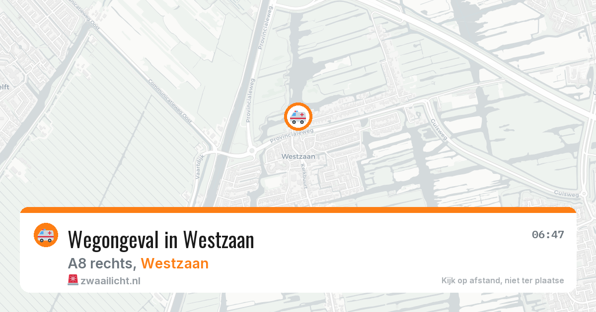 Wegongeval in Westzaan — 12 jun 2026