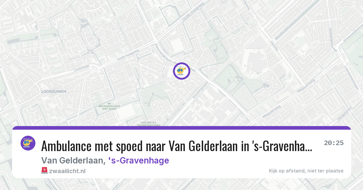 Ambulance met spoed naar Van Gelderlaan in 's-Gravenhage — 16 jun 2026