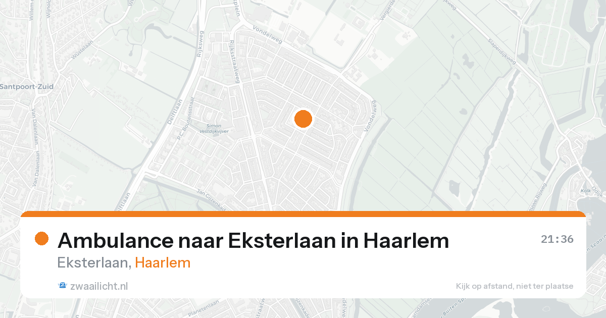Ambulance naar Eksterlaan in Haarlem — 25 aug 2026