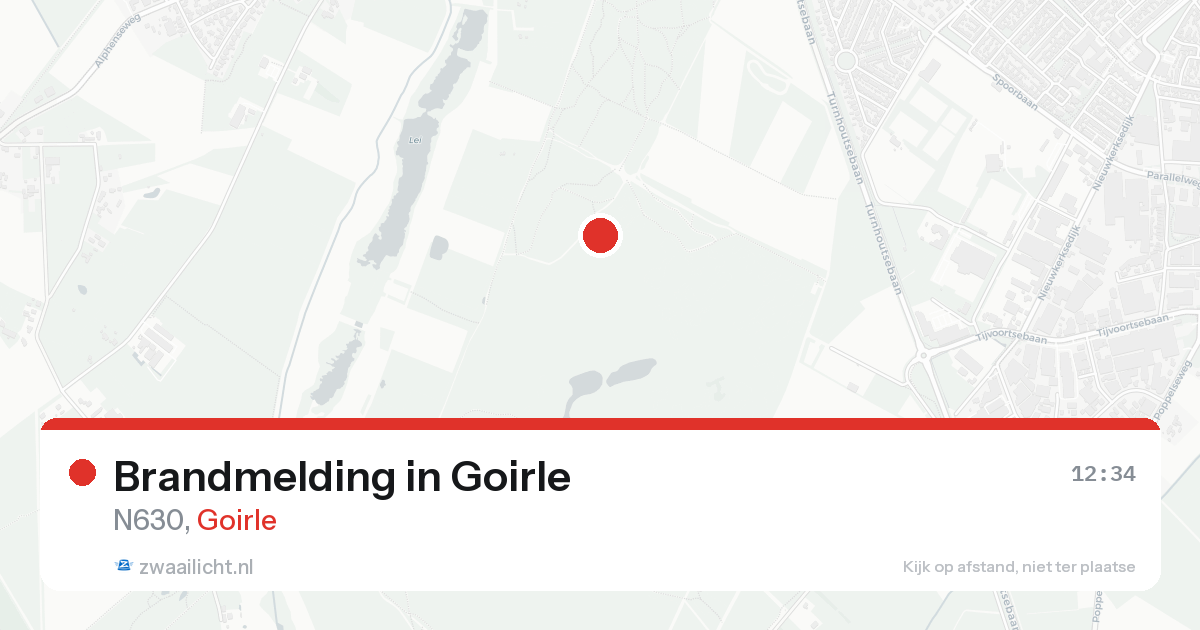 Brandmelding in Goirle — 21 aug 2026