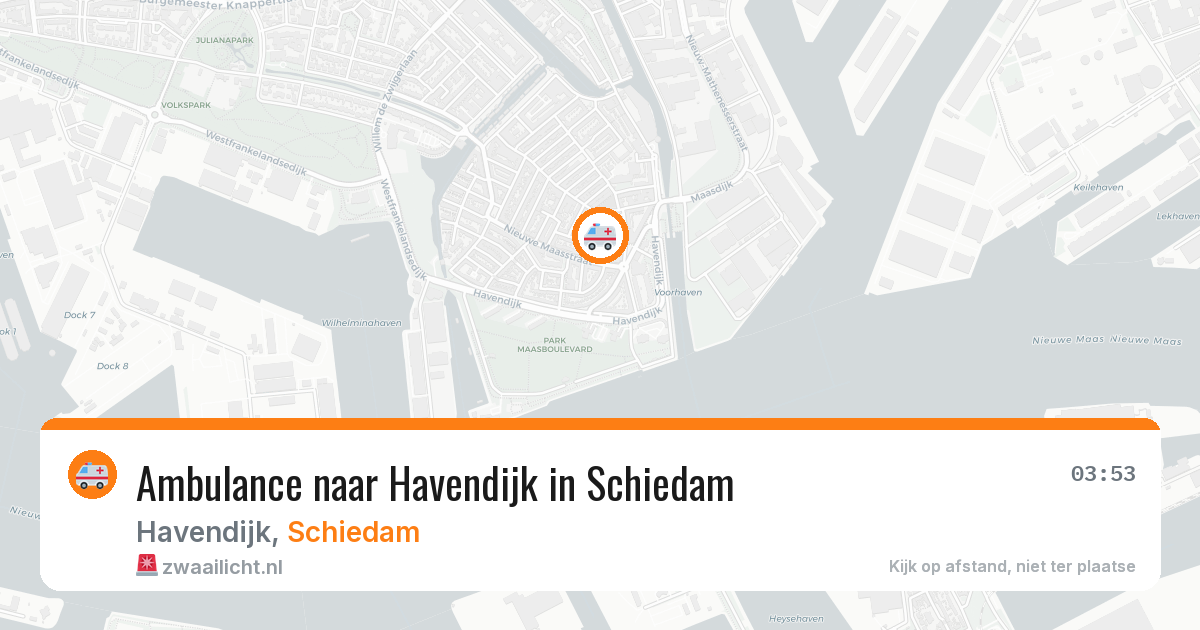 Ambulance naar Havendijk in Schiedam — 6 mei 2026