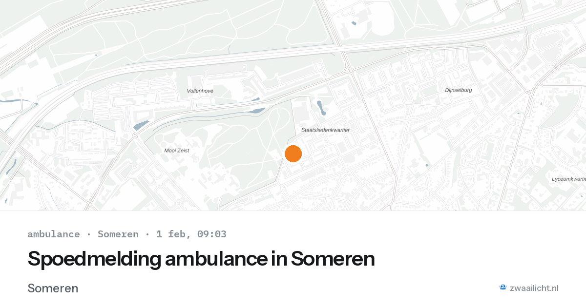 Spoedmelding ambulance in Someren — 1 feb 2026