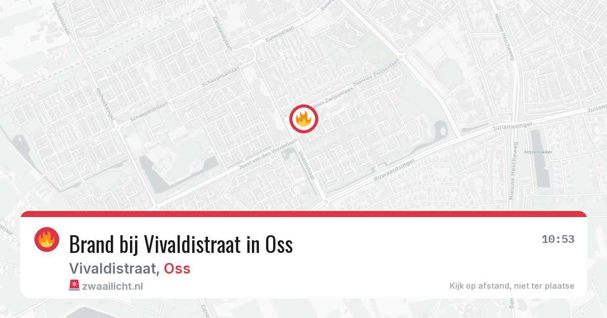 Brand bij Vivaldistraat in Oss — 6 jul 2026
