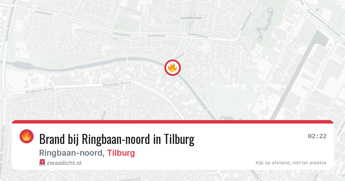 Brand bij Ringbaan-noord in Tilburg — 16 mei 2026