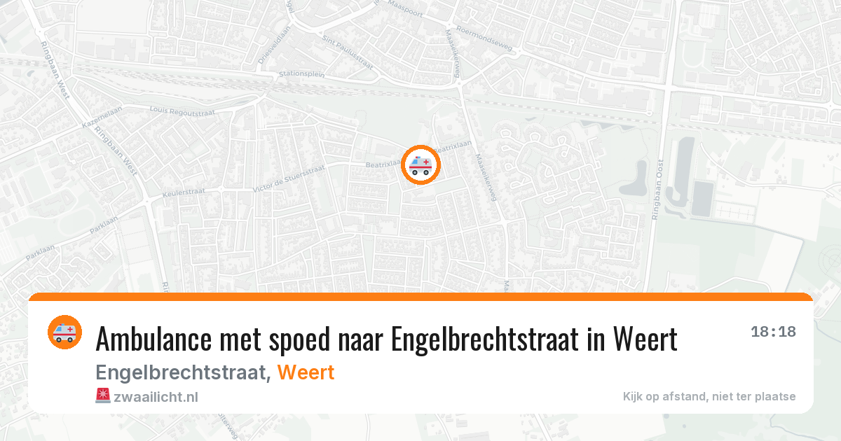 Ambulance met spoed naar Engelbrechtstraat in Weert — 7 jul 2026