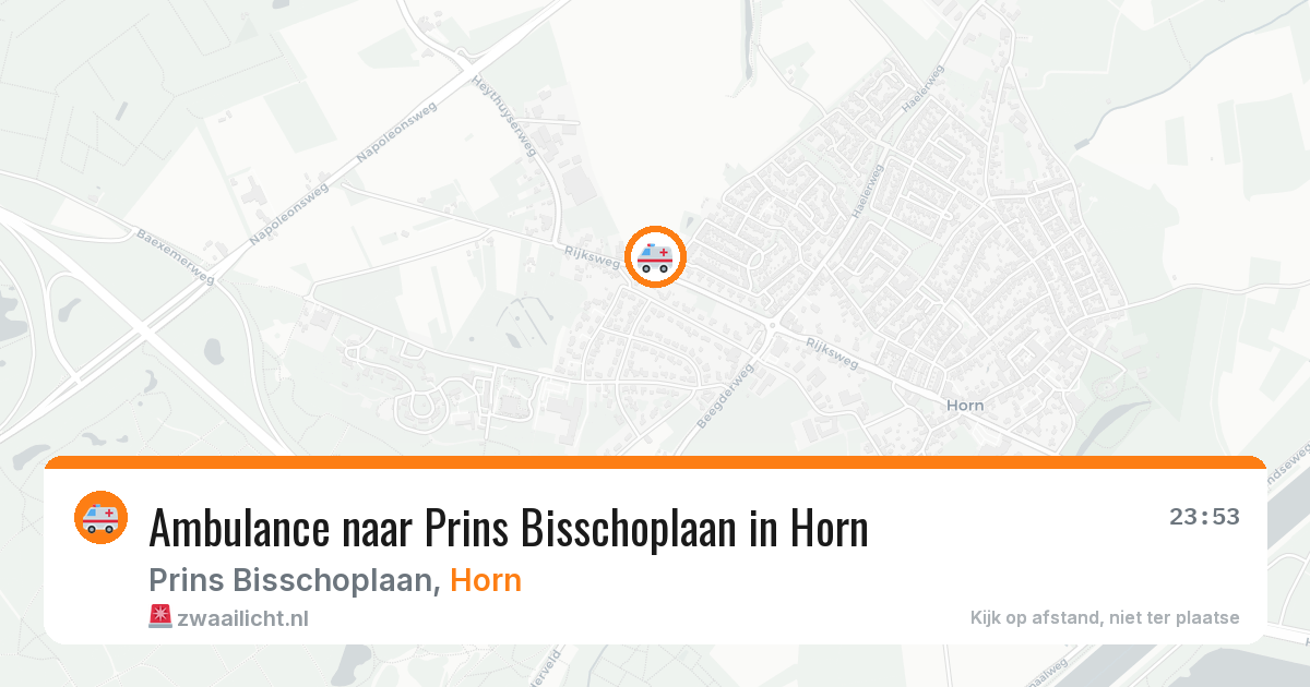 Ambulance naar Prins Bisschoplaan in Horn — 23 jul 2026