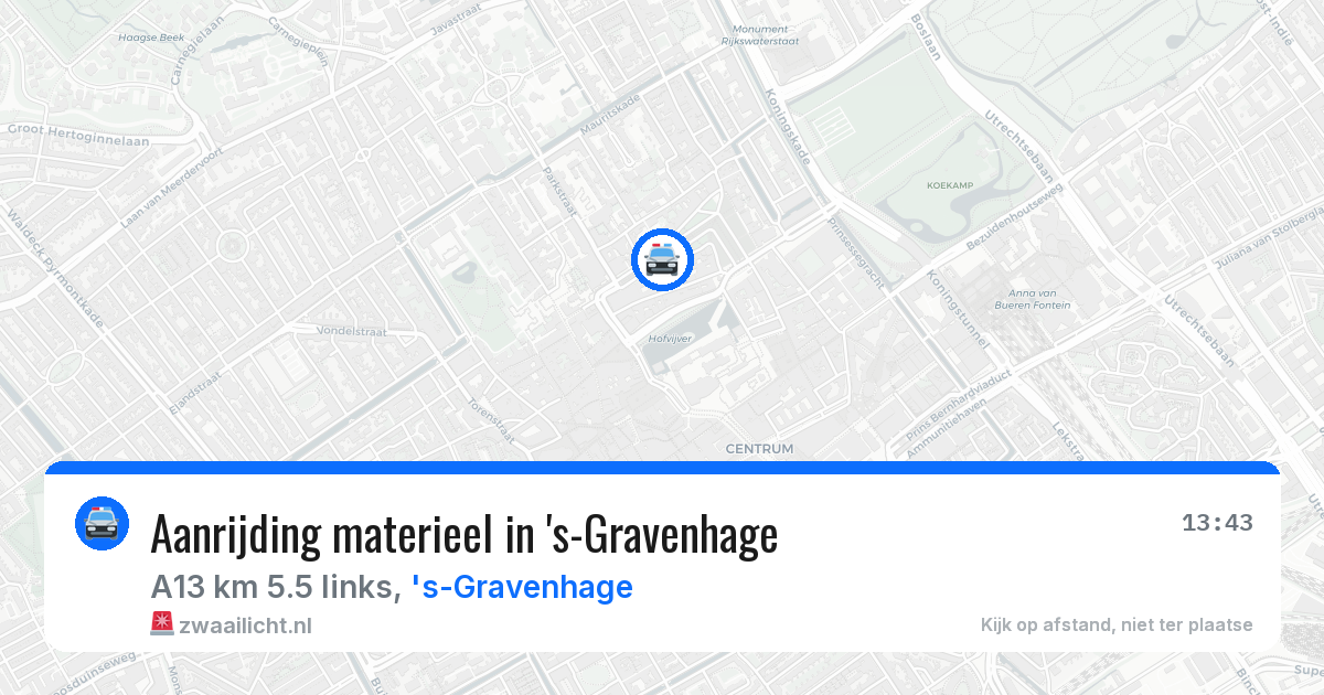Aanrijding materieel in 's-Gravenhage — 29 jan 2026