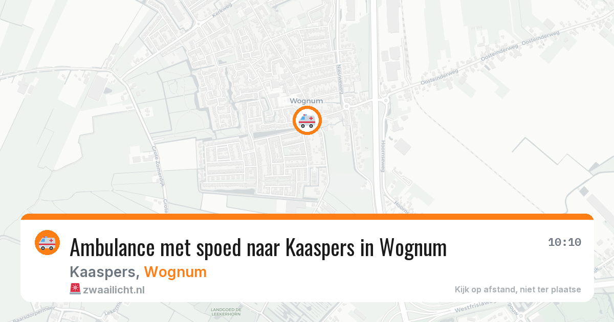 Ambulance met spoed naar Kaaspers in Wognum — 19 jan 2026
