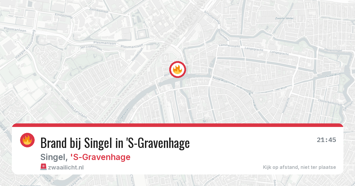 Brand bij Singel in 'S-Gravenhage — 29 jul 2026