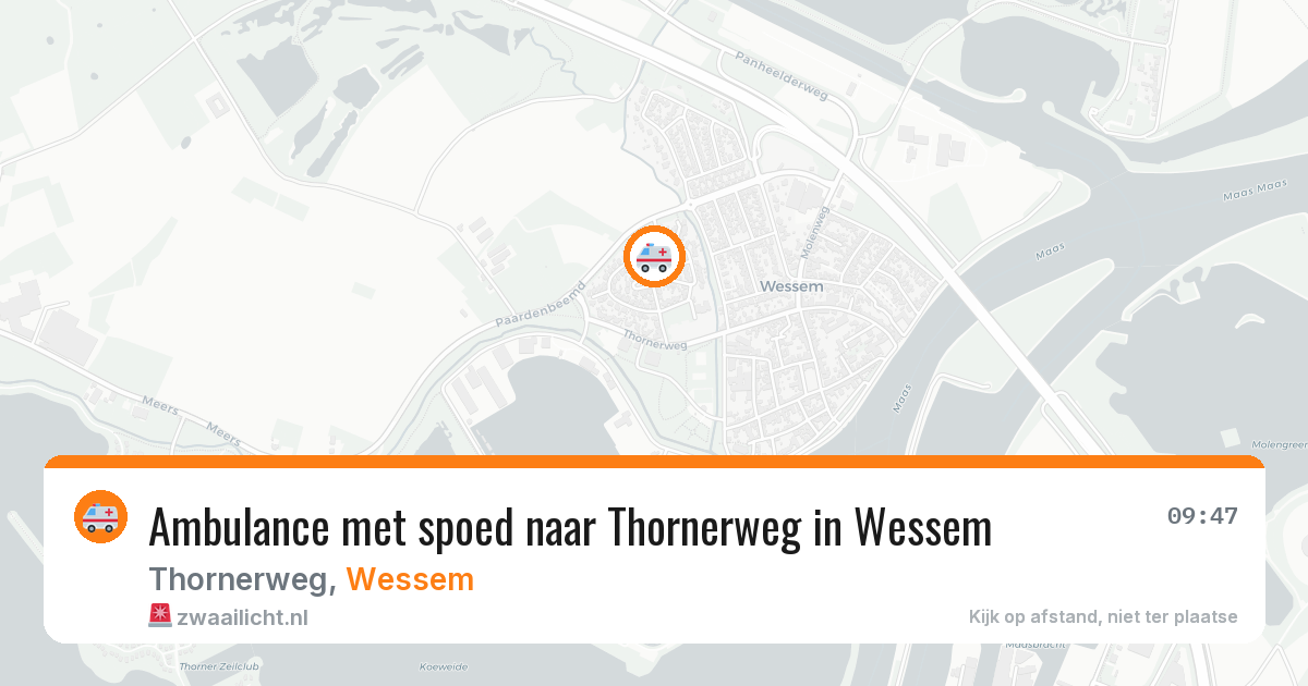 Ambulance met spoed naar Thornerweg in Wessem — 27 jun 2026