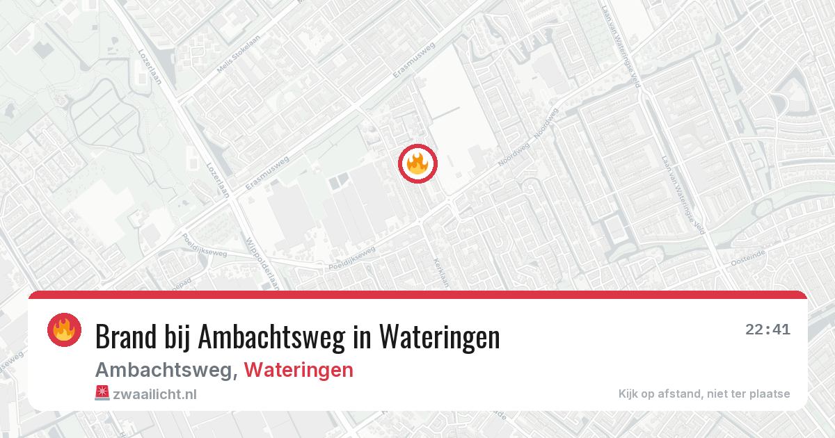 Brand bij Ambachtsweg in Wateringen — 31 jul 2026