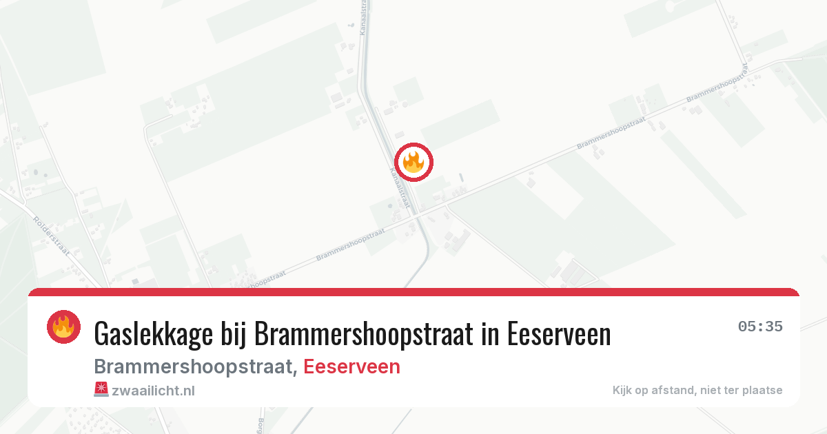 Gaslekkage bij Brammershoopstraat in Eeserveen — 20 jun 2026