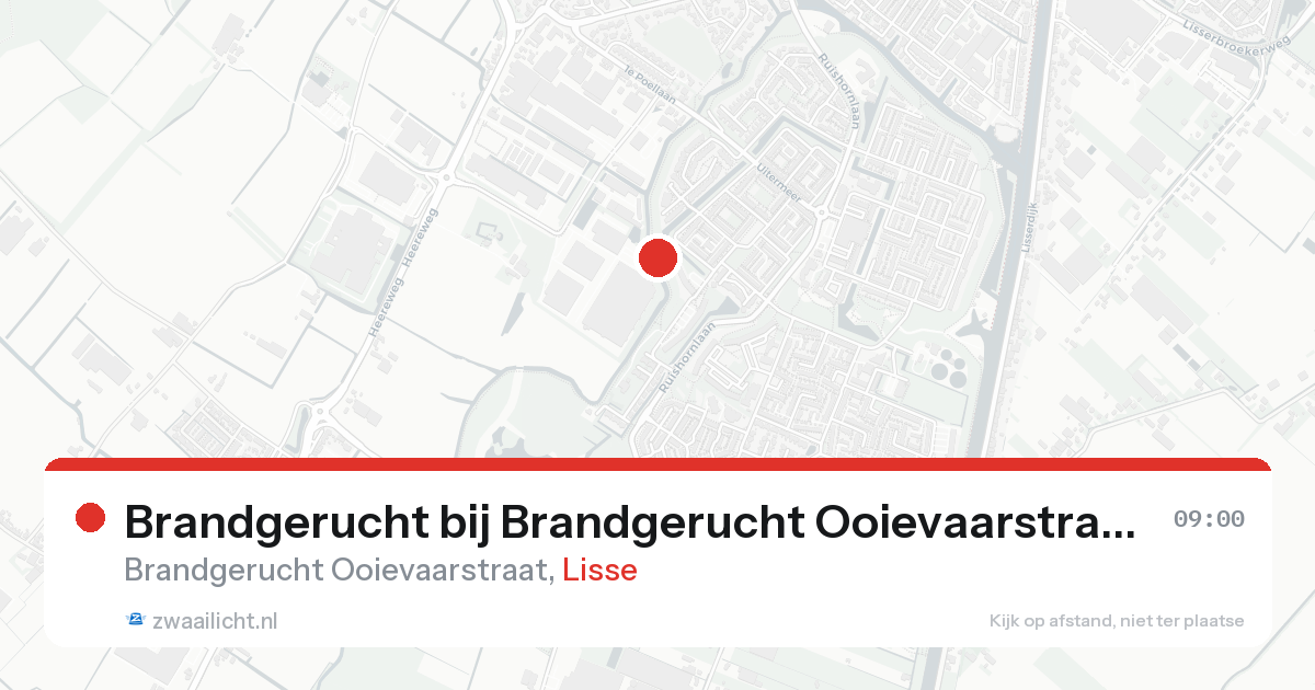 Brandgerucht bij Brandgerucht Ooievaarstraat in Lisse — 7 feb 2026
