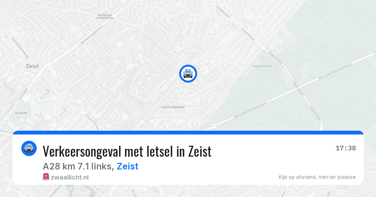 Verkeersongeval met letsel in Zeist — 26 mei 2026