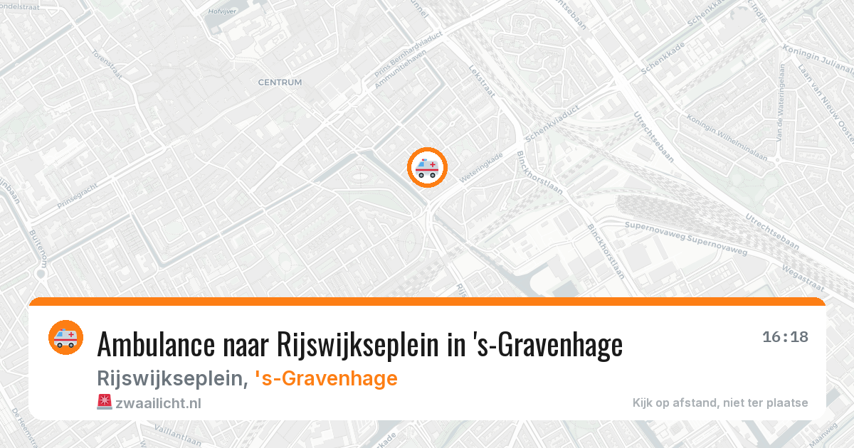 Ambulance naar Rijswijkseplein in 's-Gravenhage — 14 aug 2026