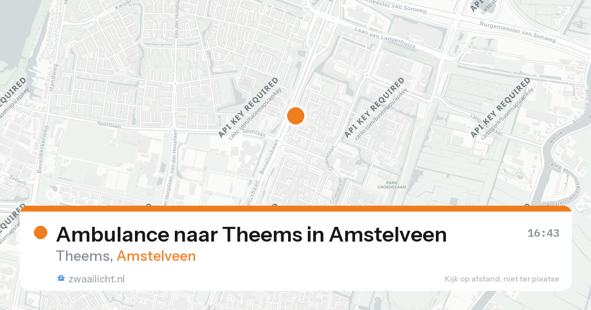 Ambulance naar Theems in Amstelveen — 26 aug 2026
