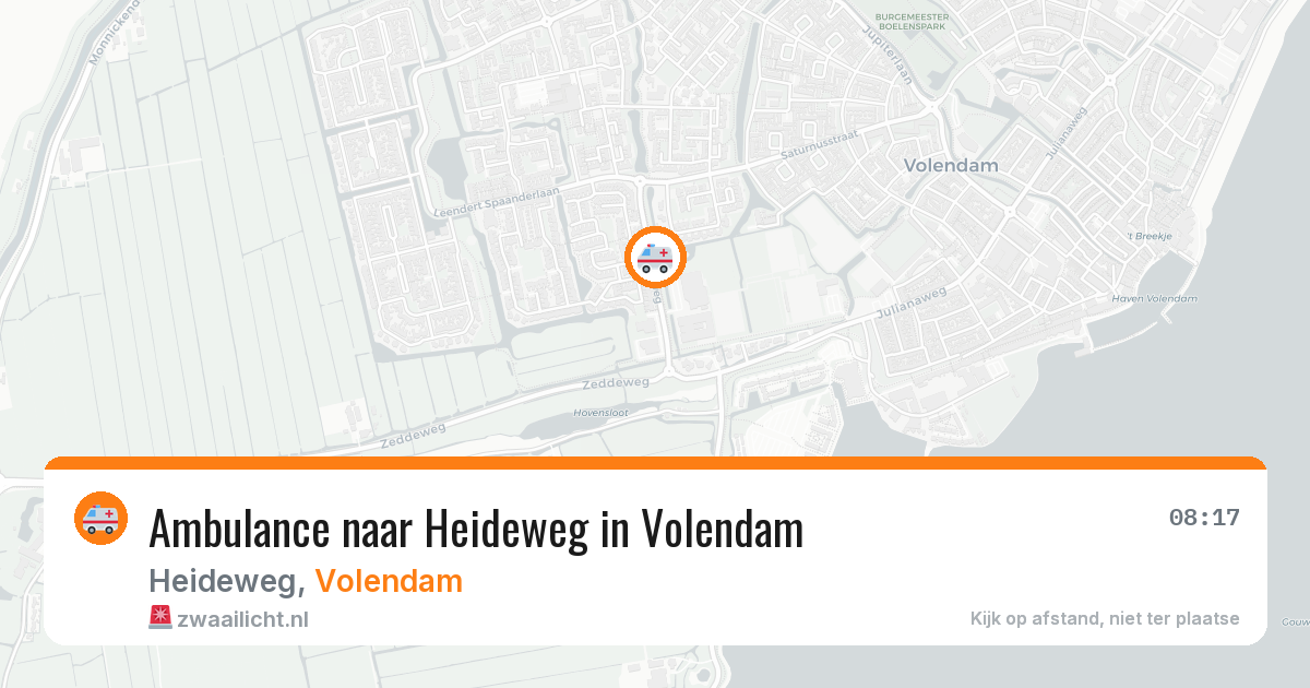 Ambulance naar Heideweg in Volendam — 14 jul 2026