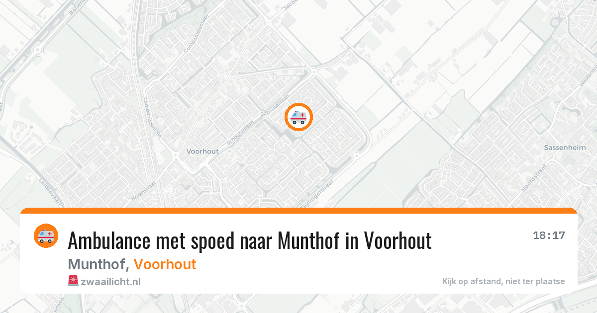 Ambulance met spoed naar Munthof in Voorhout — 30 jul 2026
