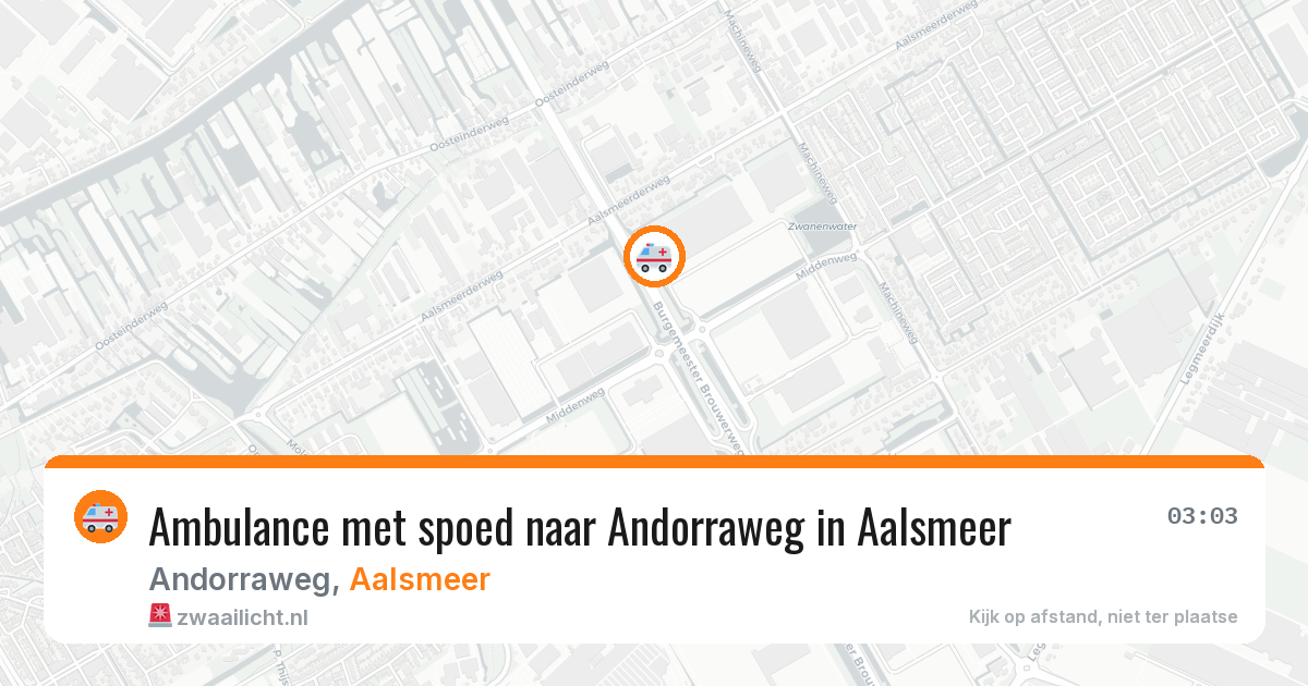 Ambulance met spoed naar Andorraweg in Aalsmeer — 12 mei 2026