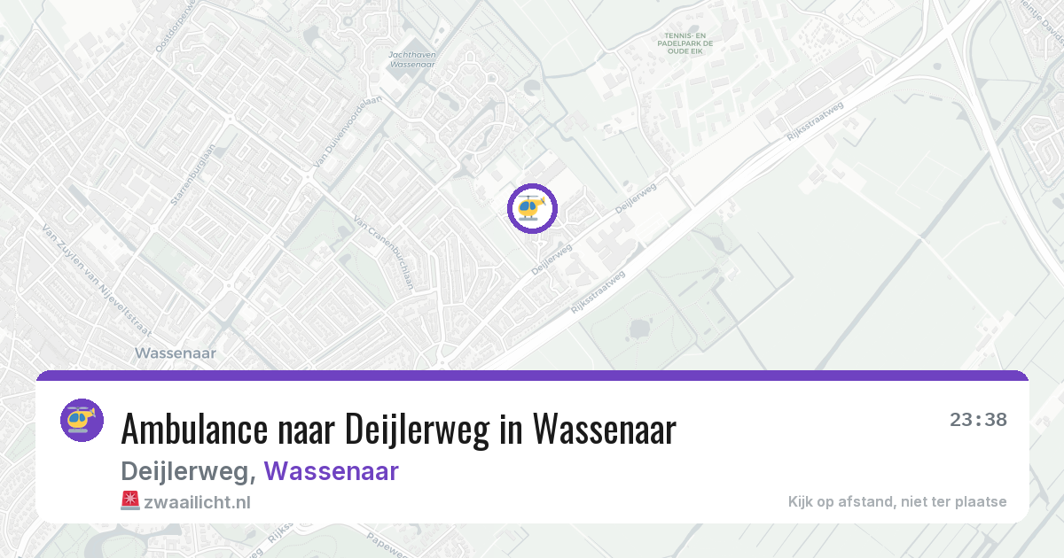 Ambulance naar Deijlerweg in Wassenaar — 6 jun 2026
