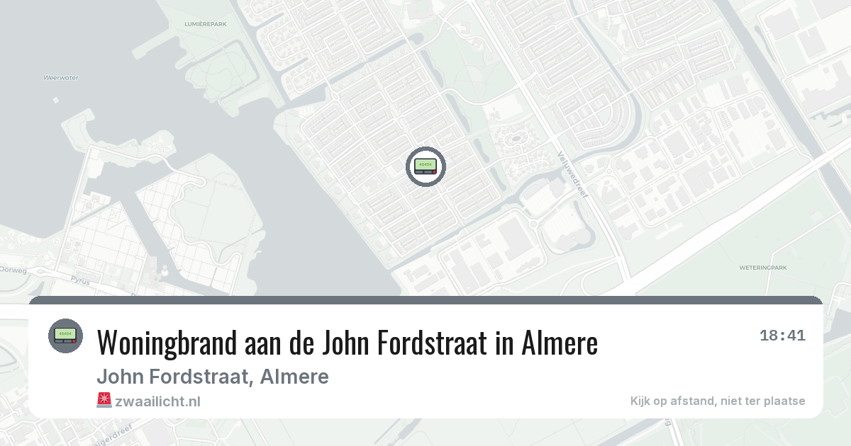Woningbrand aan de John Fordstraat in Almere — 2 mei 2026