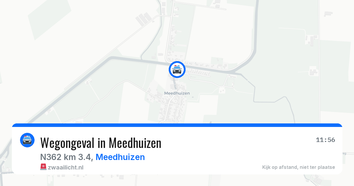 Wegongeval in Meedhuizen — 27 apr 2026