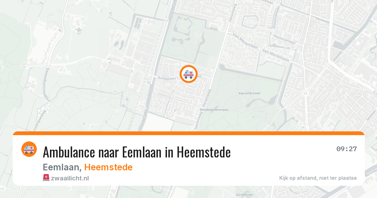 Ambulance naar Eemlaan in Heemstede — 21 jul 2026